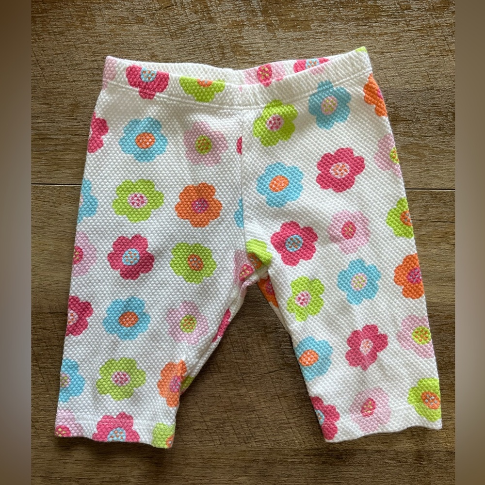 Sweet Potatoes Floral Patterned Toddler Capri Leggings
